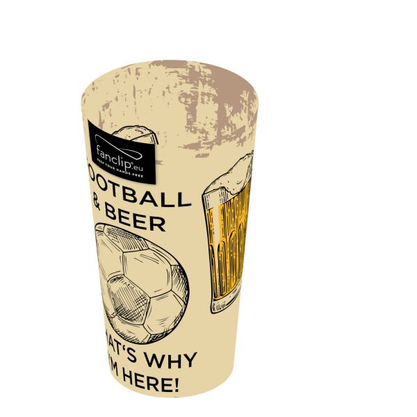 FANCLIP Becher: Football and Beer